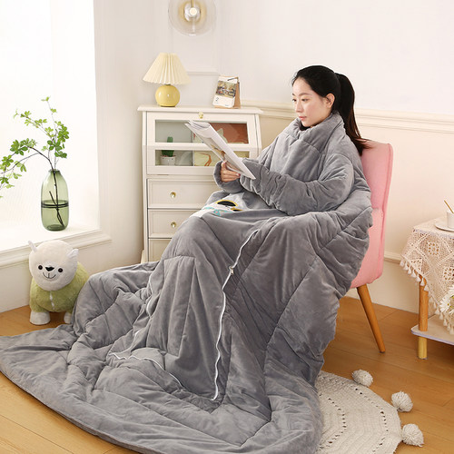 可以穿的抱枕被子两用加厚保暖