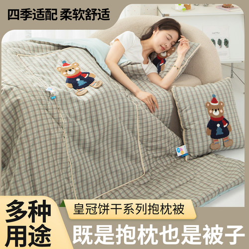 个性卡通两用抱枕被午睡空调被