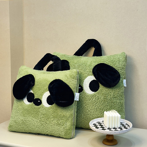 毛绒公仔抱枕被子两用加厚保暖