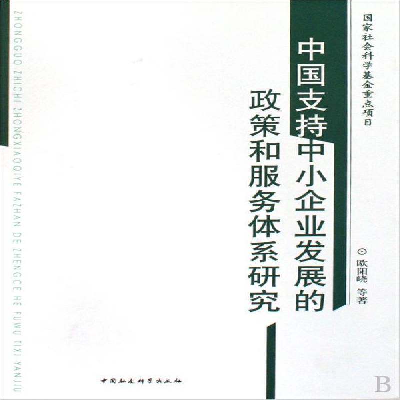 中国支持中小企业发展的政策和服务体系研究 欧阳峣等 中小企业经济发展研究中国 经济书籍中国社会科学出版社