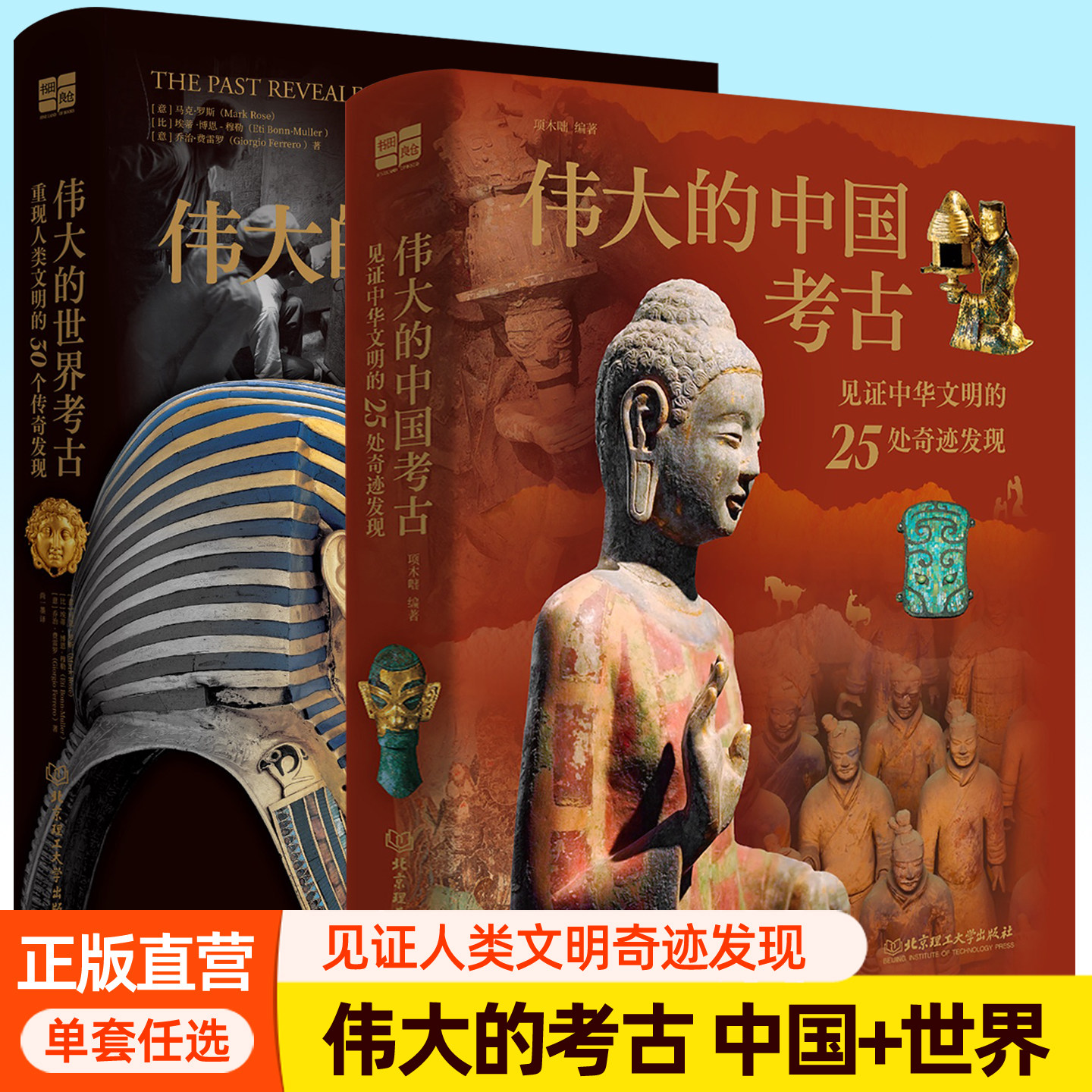伟大的世界考古:重现人类文明的30个传奇发现+伟大的中国考古:见证中华文明的25处奇迹发现 考古现场文明遗迹历史国宝鉴赏书籍
