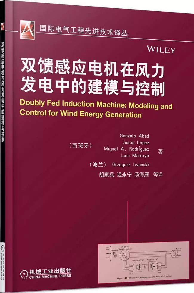 正版包邮双馈感应电机在风力发电中的建模与控制 Gonzalo Abad发电技术稳态和动态数学模型实际问题适应性解决方案