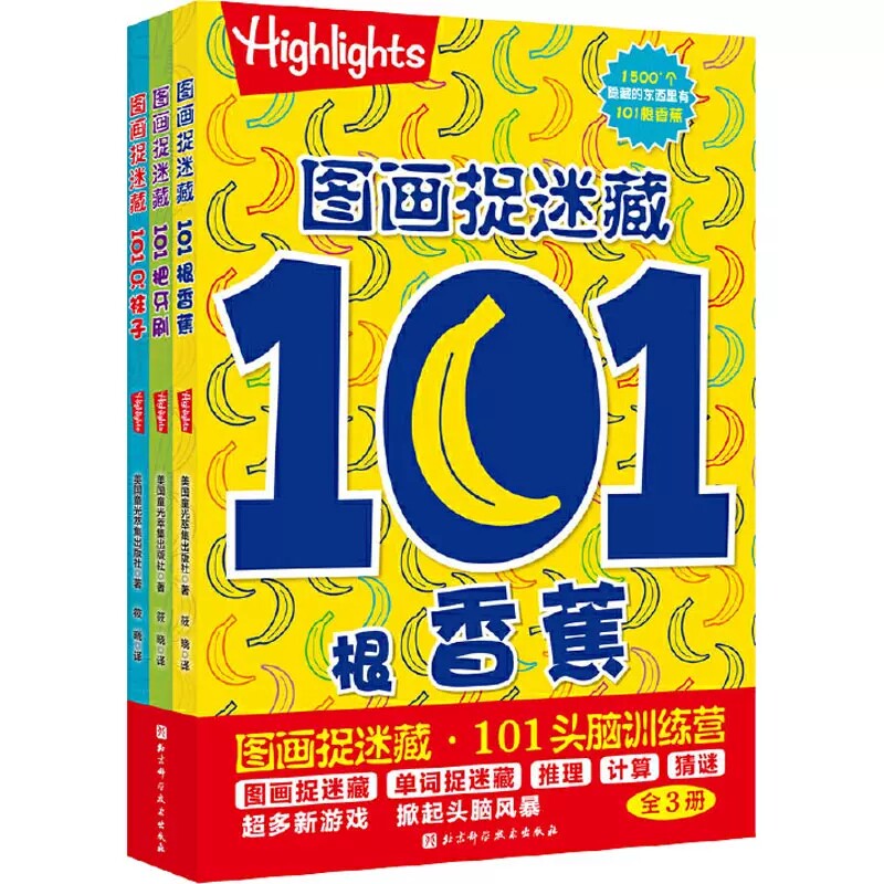 图画捉迷藏·101头脑训练营(全3册)小学生版儿童专注力训练找不同高难度隐藏的图画书注意力提升书籍迷宫书正版图书