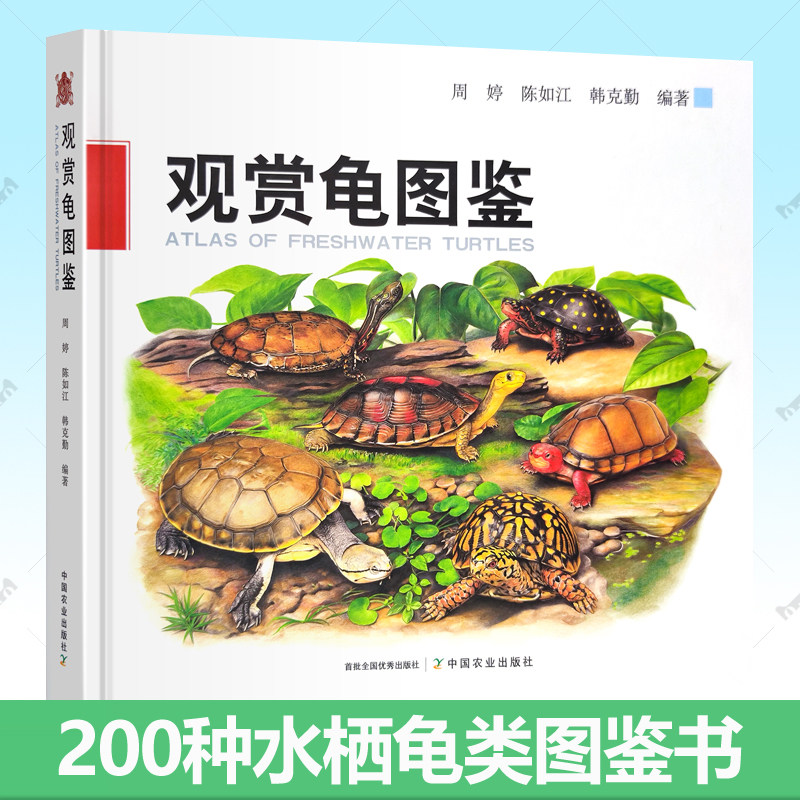 观赏龟图鉴 观赏龟类生物学快速识别龟类方法200种水栖龟类图鉴深水淡水科普百科知识规模化养殖观赏龟技术龟类爱好者参考工具书籍