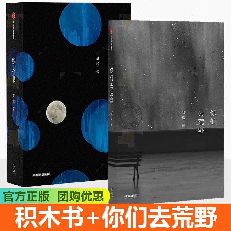 积木书+你们去荒野 套装2册 赵松著 中信出版社 现代 当代文学小说书籍 抚顺故事集之后全新短篇小说集 关于当代人的心灵传记
