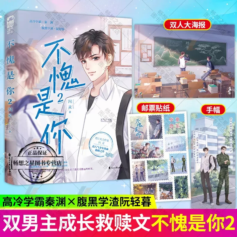 不愧是你2 闪灵 完结篇 校园前世今生双男主成长救赎治愈小说 高冷学霸VS腹黑学渣 原名前世宿敌和我同寝室