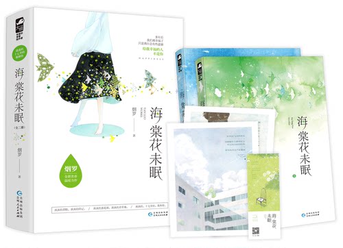 正版包邮 《海棠花未眠小说》畅销书作家烟罗全新青春温暖力作，乐书签1张+十七岁时光留白卡2张 青春文学 校园爱情书籍
