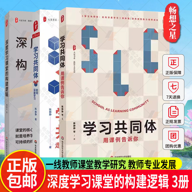 深度学习课堂的构建逻辑+学习共同体 用课例告诉你+走向深度学习 3册 一线教师课堂教学研究 华东师范大学出版