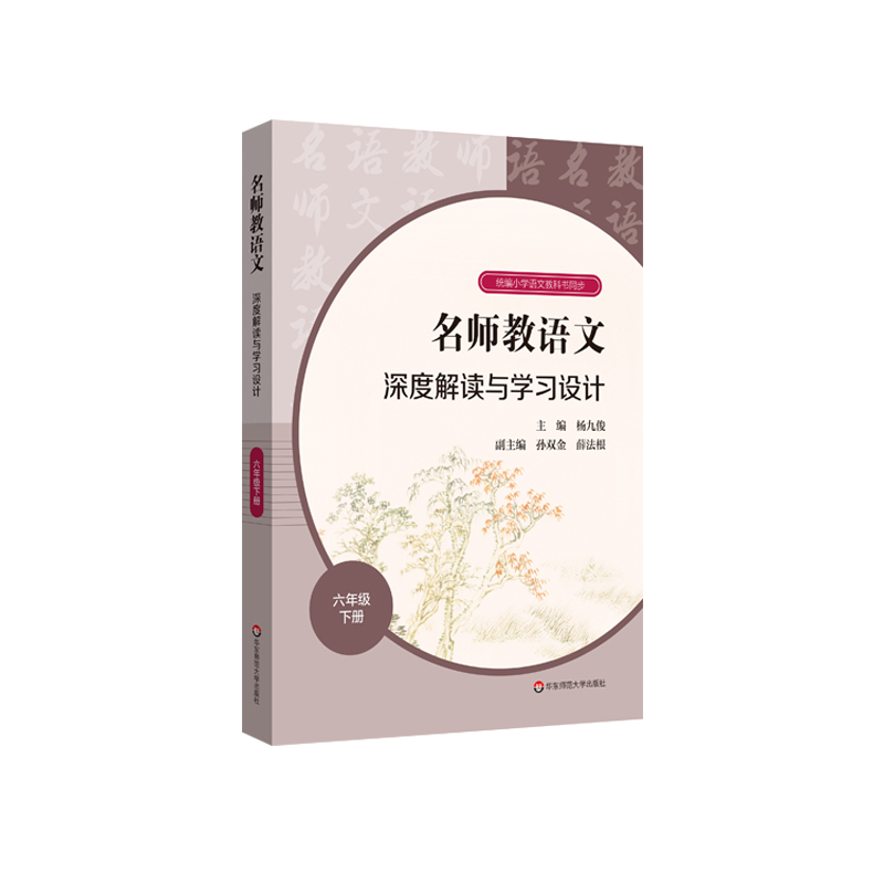 2021名师教语文六年级下册深度解读与学习设计 杨九俊名师导学文本设计课堂实录备课小学语文教案与教学教师用书考编教资考试资