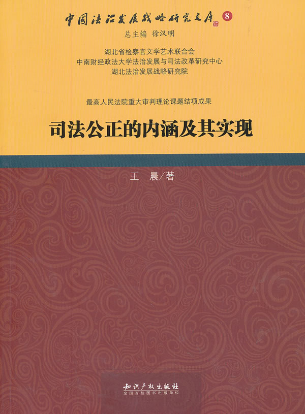 司法公正的内涵及其实现-中国法治发展战略研究文库-8 晨 司法制度 书籍