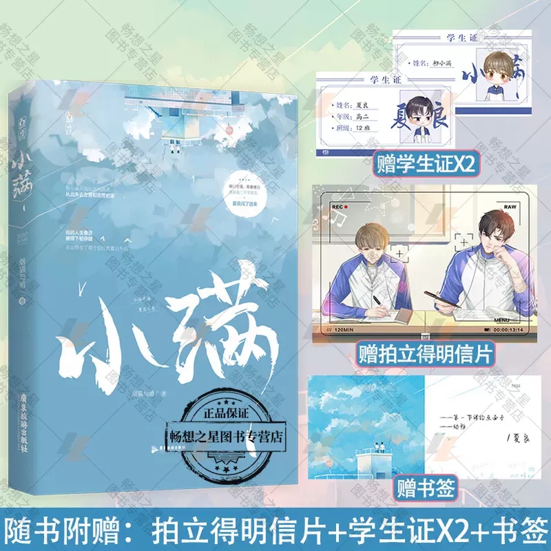 小满【随书附赠拍立得明信片+学生证+书签】烟猫与酒著 花火双男主双向治愈救赎文青春校园兄弟情小说夏良柳小满