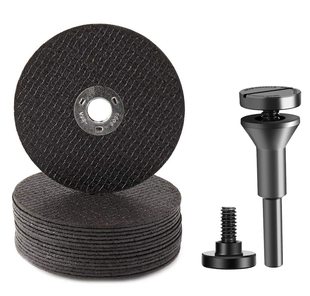 黑色多功能切割片夹紧杆固定杆磨片连接杆适合6mm和10mm内孔耗材