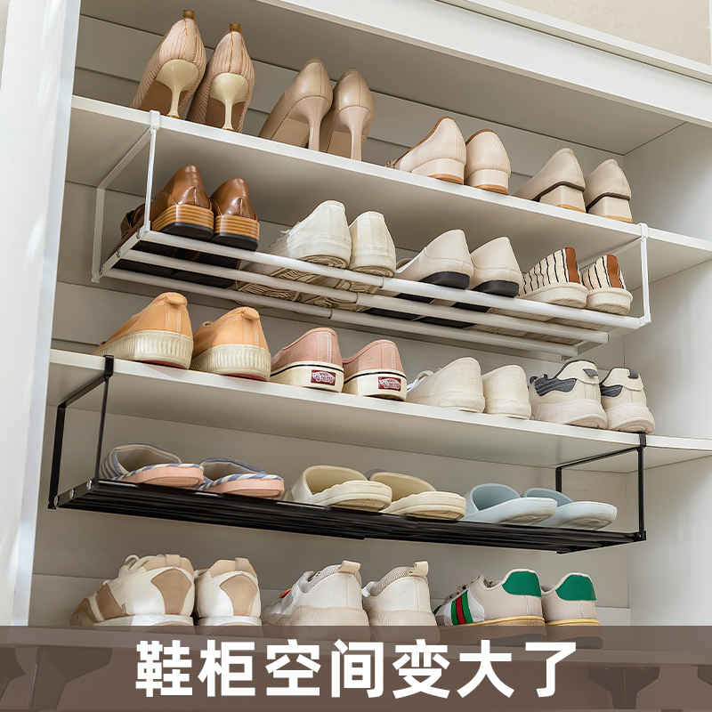 鞋架家用可伸缩分层隔板