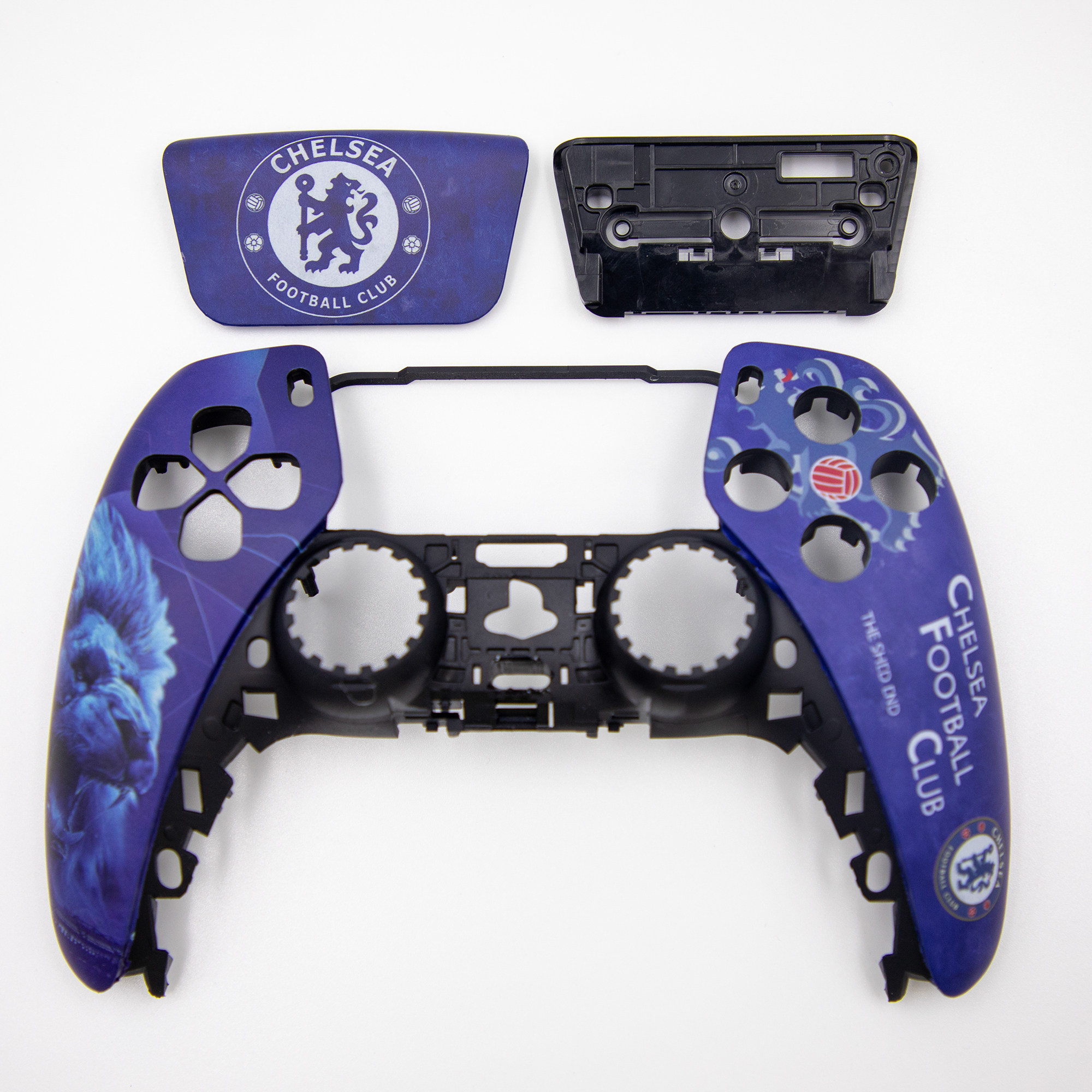 PS5手柄外壳代改定制替换壳DIY切尔西主题改装ds5手柄面壳触摸板