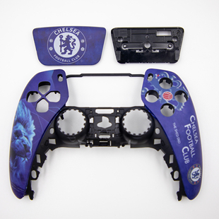 PS5手柄外壳代改定制替换壳DIY切尔西主题改装ds5手柄面壳触摸板