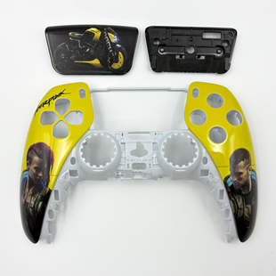 PS5手柄外壳代改赛博朋克2077替换DIY主题改装ds5手柄面壳触摸板