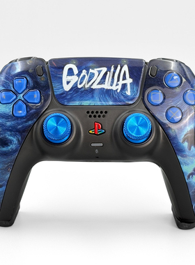 PS5手柄tmr电磁摇杆哥斯拉主题游戏ds5二手原装DIY改装手柄PC适用