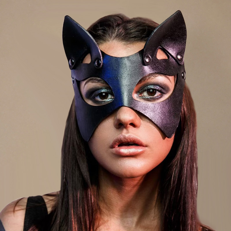 猫女狐狸面具女万圣节派对化妆舞会cos半脸面罩性感眼罩假面道具