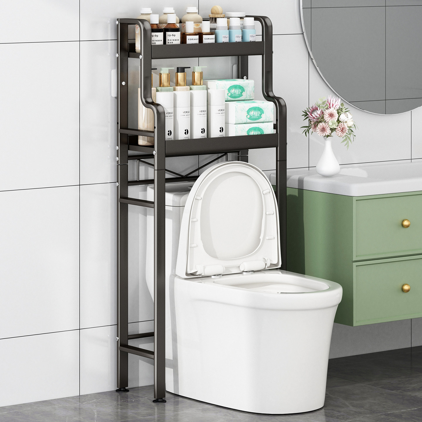 马桶上方置物架落地极简卫生间浴室架子浴室厕所后空隙收纳架子,家庭/个人清洁工具,马桶置物架,淘宝优惠券,粉丝福利购,淘宝优惠卷