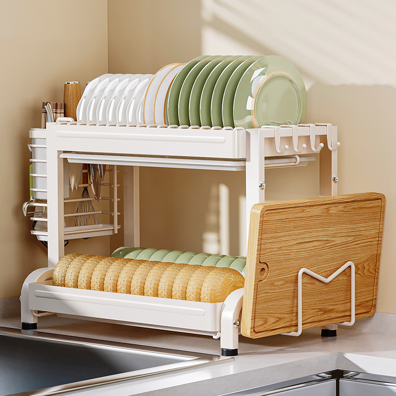 厨房碗架沥水架家用多功能碗碟收纳架台面放碗盘餐具置物架碗筷柜