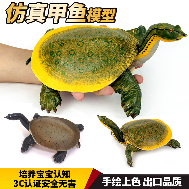仿真甲鱼鳖模型玩具团鱼装饰摆件乌龟海洋动物塑胶儿童认知礼物