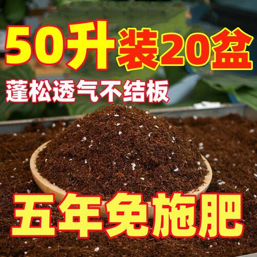 50升大包通用型疏松透气泥炭营养土种菜土养花土壤多肉种植有机土