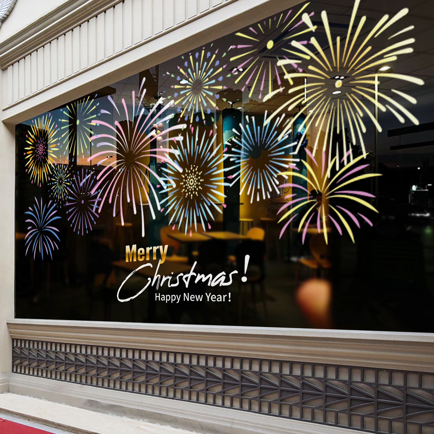 2026新年元旦圣诞节装饰品玻璃贴