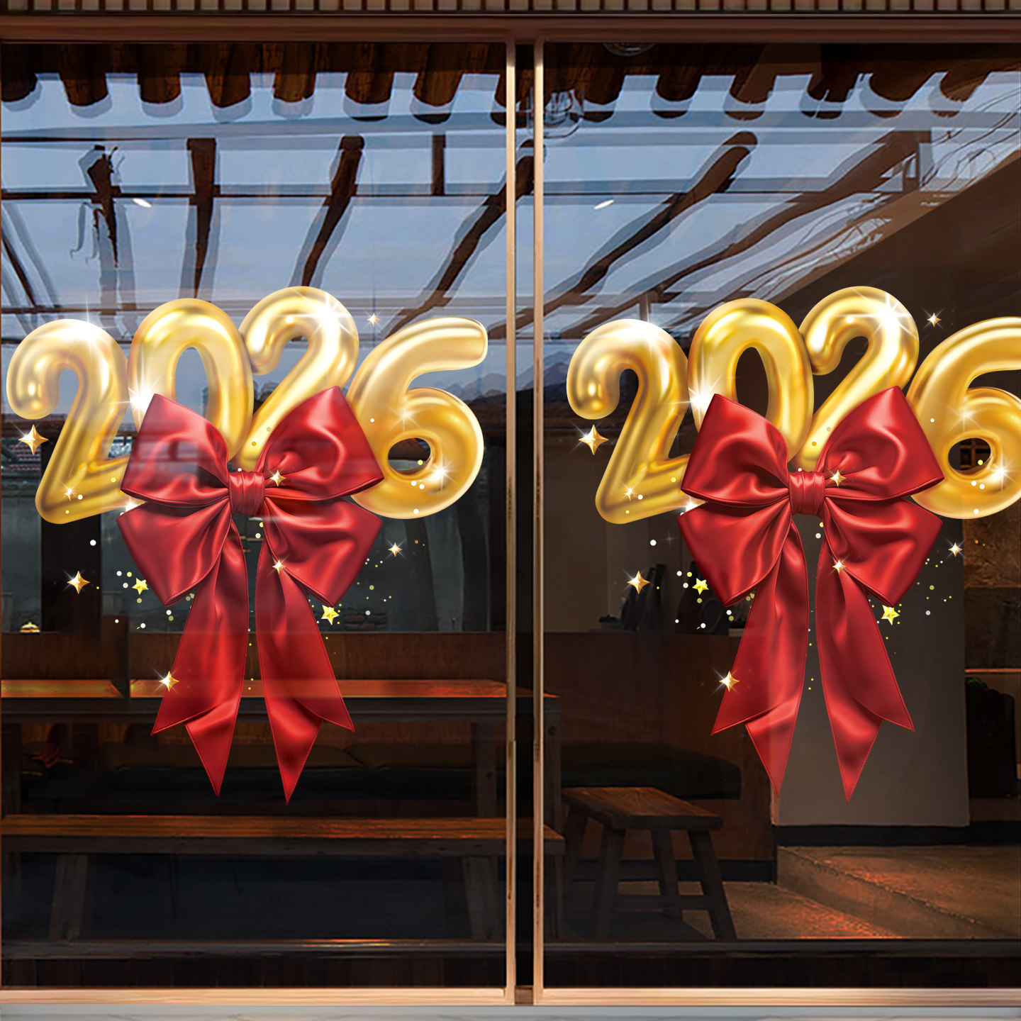 圣诞节装饰新款玻璃贴纸