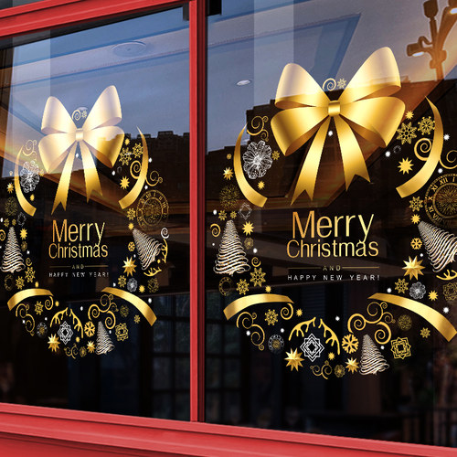 2026新年装饰蝴蝶结马年静电贴