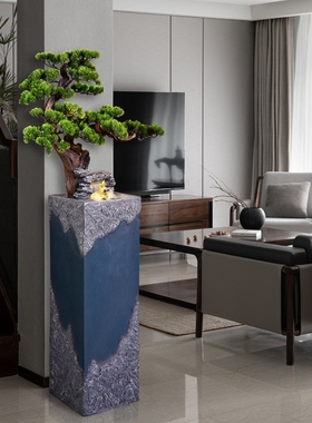 巧娜树脂流水摆件现代新中式客厅