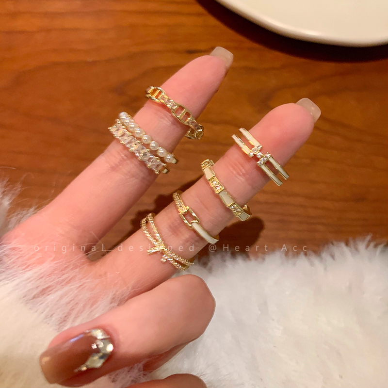 金色开口戒指合集女蝴蝶