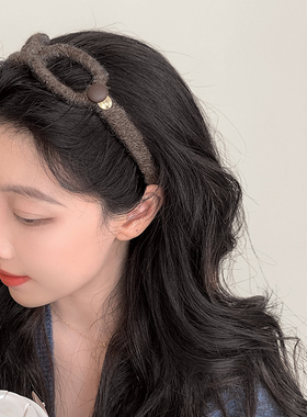 洋气时尚眼镜框发箍女日常外戴高颅顶防滑头箍2025新款压发发饰品