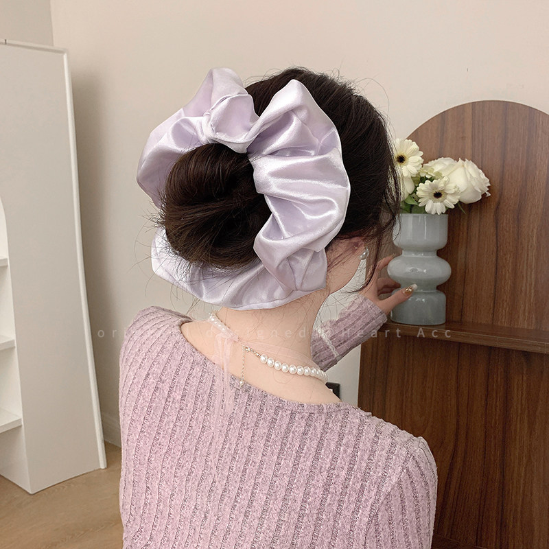 奶油绸缎大肠发圈大号女2025新款丸子头发饰高级感扎马尾头绳头花,饰品/流行首饰/时尚饰品新,发饰,淘宝优惠券,粉丝福利购,淘宝优惠卷