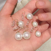 耳环fever同款 珍珠无耳洞耳夹女款 方脸高级感轻奢耳骨夹新款 耳饰