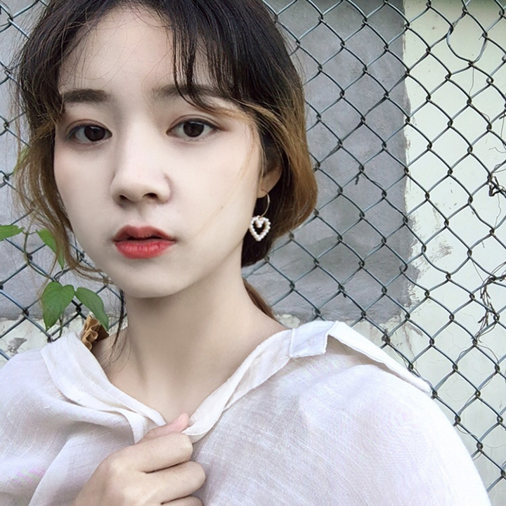 優雅氣質少女心ins珍珠耳環韓國超仙個性網紅愛心圓圈圈耳圈耳墜
