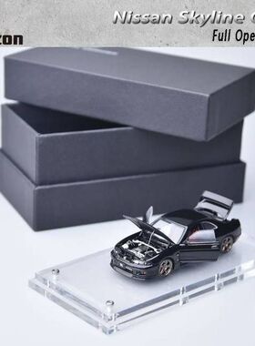 FH 1:64 尼桑 天际线 R33 GT-R 第4代BCNR33原版全开合金汽车模型