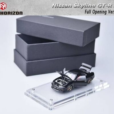 FH 1:64 尼桑 天际线 R33 GT-R 第4代BCNR33原版全开合金汽车模型