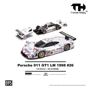 现货TH 1:64保时捷911GT1 1998年 #26勒芒冠军车可开盖合金车模型