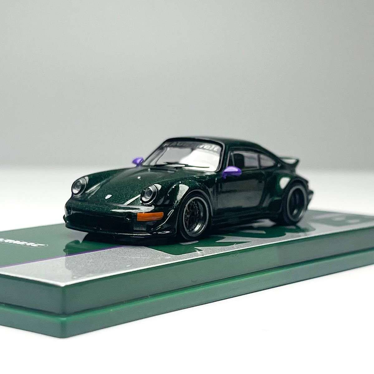 现货 TW tarmac 1:64 保时捷 964 RWB 绿色 合金汽车模型