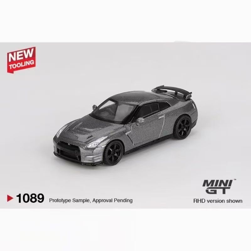 MINIGT 1:64 日产GTR R35 金属灰 CRS版本 合金汽车模型收藏1089