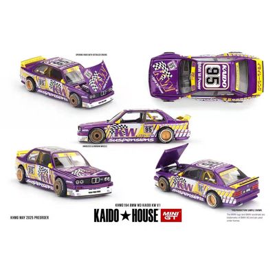 Kaido MINIGT 1:64 BMW M3 宝马M3 E30宽体 改装 开盖 合金模型车