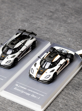 MJ 1:64 柯尼塞格one1 尾盖可开 橙色 银色 合金汽车模型收藏