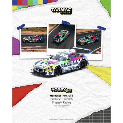 TW 1:64 Mercedes 奔驰AMG GT3 12h 2025 合金汽车模型收藏