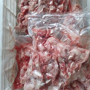 5斤 农家散养新鲜现杀急冻兔子肉机器切2.5cm兔肉切块兔肉丁 包邮