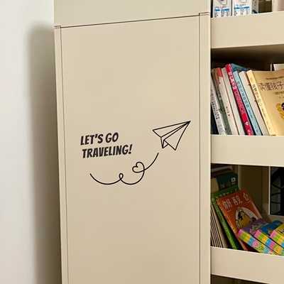 创意纸飞机图案good luck创意家居装饰贴纸镜子橱窗贴纸