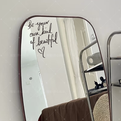 英文be your own kind of beautiful氛围感镜子橱窗创意装饰贴纸