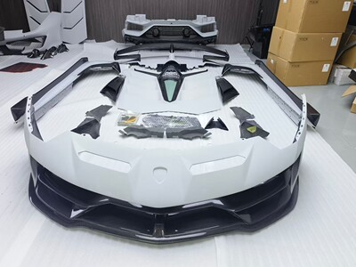 兰博基尼大牛Aventador LP700 LP720升级SVJ款干碳碳纤维包围套件
