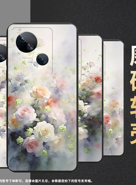 适用传音TecnoSpark10Pro手机壳高级Spark10C中国风磨砂壳梦幻蔷薇花TecnoSpark10时尚潮流KI7防摔保护套