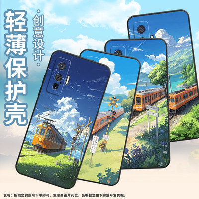 适用vivoiQOO5Pro手机壳V2025a纯黑色地区的插画耐磨10Pro防摔iQOOZ9s保护套iQOOZ10硅胶V2254A商务磨砂壳