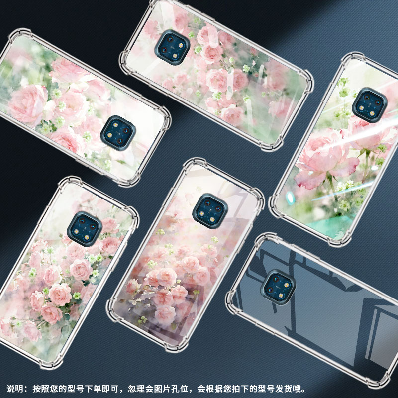 适用诺基亚x10气囊壳nokiax20四角防摔诺基亚x7高级感诺基亚xr20手机壳ta-1341蔷薇花男女款商务保护套图片